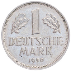 Монета 1 марка 1950 года D Восточная Германия (ФРГ) (аверс)