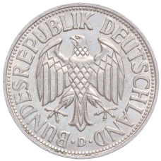 Монета 1 марка 1950 года D Восточная Германия (ФРГ) (реверс)