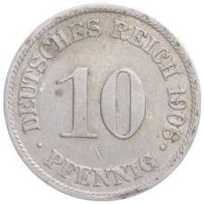 Монета 10 пфеннигов 1906 года A Германия (аверс)
