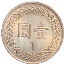 Монета 1 доллар 2006 года Тайвань (реверс)