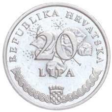 Монета 20 лип 2003 года Хорватия (аверс)