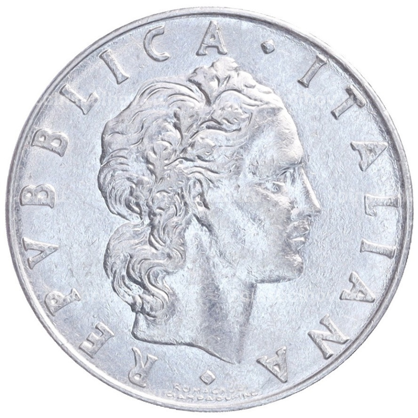 Монета 50 лир 1979 года Италия (вид 2)