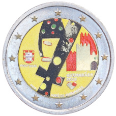 Монета 2 евро 2012 года Португалия «Гимарайнш — культурная столица Европы» (Цветная) (аверс)