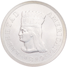 Монета 10000 песо 2019 года Колумбия «200 лет независимости» (аверс)