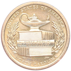 Монета 1 доллар 2021 года D США «Американские инновации — Первый государственный университет» (аверс)