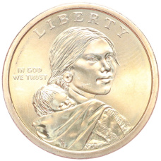 Монета 1 доллар 2013 года P США «Коренные американцы (Сакагавея) — Договор с Делаварами» (реверс)