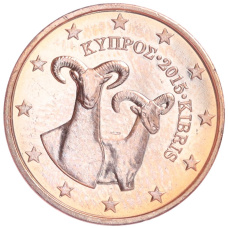 Монета 2 евроцента 2015 года Кипр (аверс)