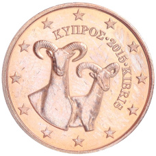 Монета 2 евроцента 2015 года Кипр (аверс)