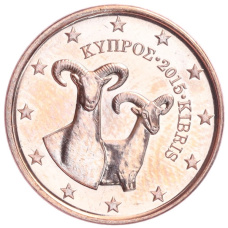 Монета 5 евроцентов 2015 года Кипр (аверс)