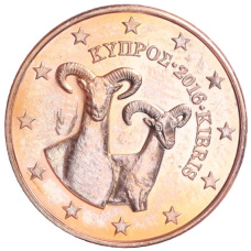 Монета 5 евроцентов 2016 года Кипр (аверс)