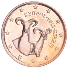 Монета 5 евроцентов 2015 года Кипр (аверс)