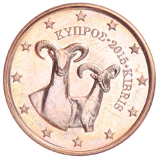 Монета 5 евроцентов 2015 года Кипр (аверс)