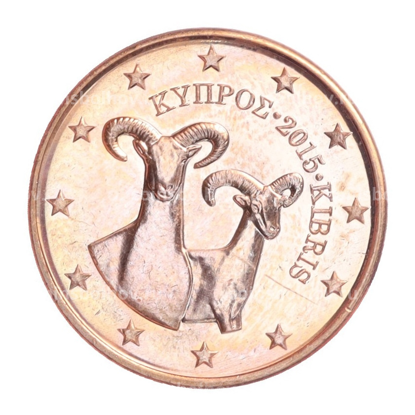 Монета 5 евроцентов 2015 года Кипр