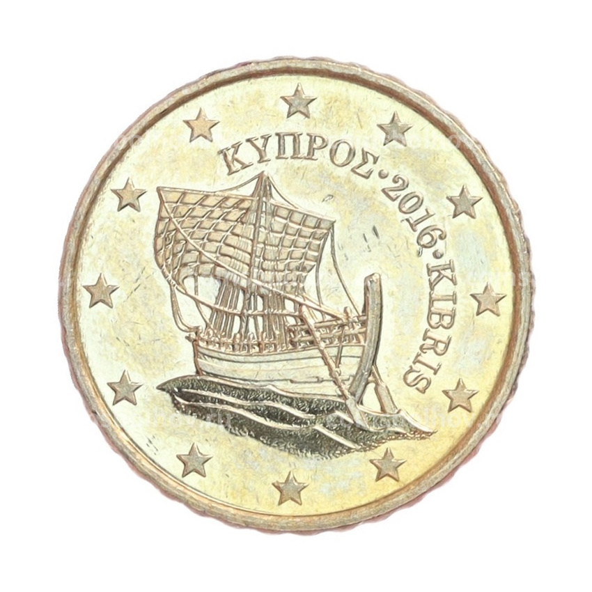 Монета 10 евроцентов 2016 года Кипр