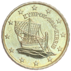 Монета 10 евроцентов 2015 года Кипр (аверс)