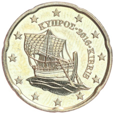 Монета 20 евроцентов 2016 года Кипр (аверс)