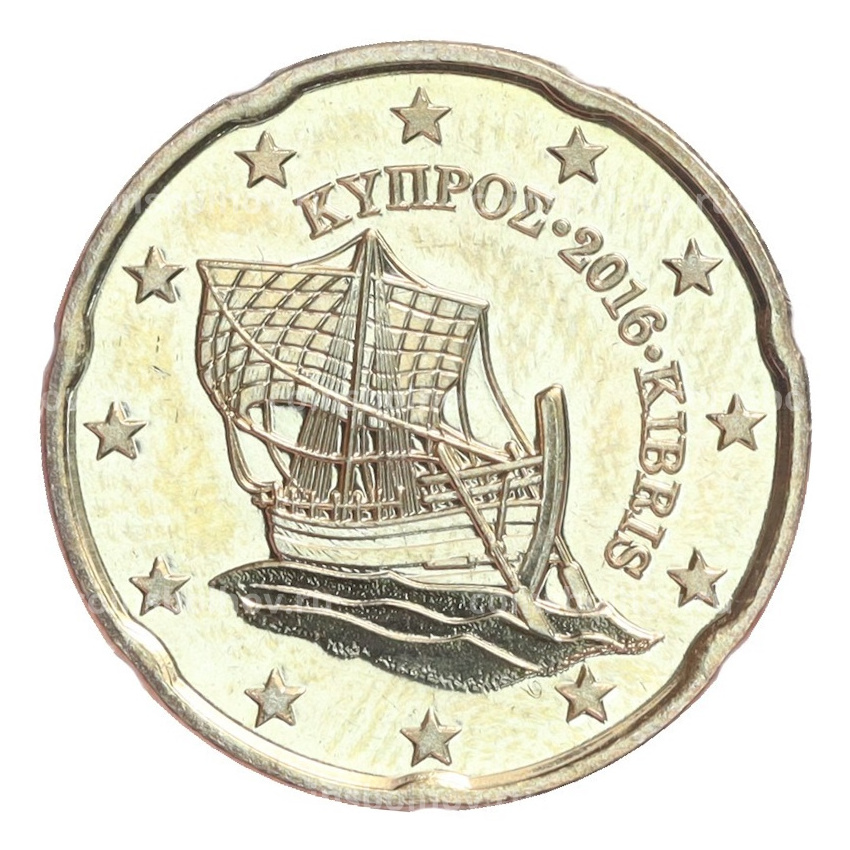 Монета 20 евроцентов 2016 года Кипр