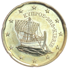 Монета 20 евроцентов 2015 года Кипр (аверс)