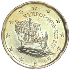 Монета 20 евроцентов 2015 года Кипр (аверс)