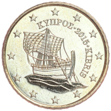 Монета 50 евроцентов 2015 года Кипр (аверс)