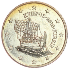 Монета 50 евроцентов 2016 года Кипр (аверс)