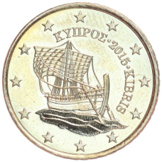 Монета 50 евроцентов 2015 года Кипр (аверс)