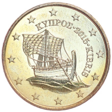 Монета 50 евроцентов 2015 года Кипр (аверс)