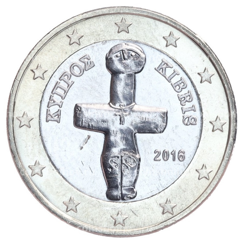 Монета 1 евро 2016 года Кипр