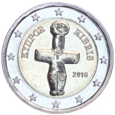 Монета 2 евро 2016 года Кипр (аверс)