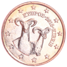 Монета 1 евроцент 2015 года Кипр (аверс)