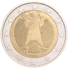 Монета 2 евро 2002 года J Германия (аверс)