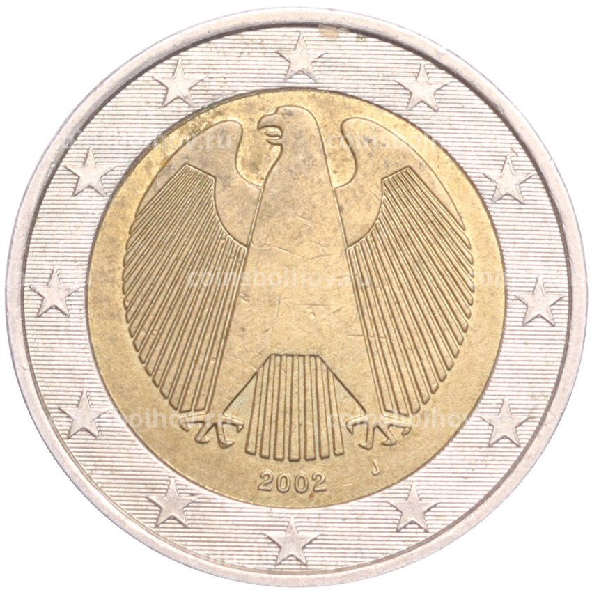 Монета 2 евро 2002 года J Германия