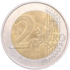 Монета 2 евро 2002 года J Германия (реверс)