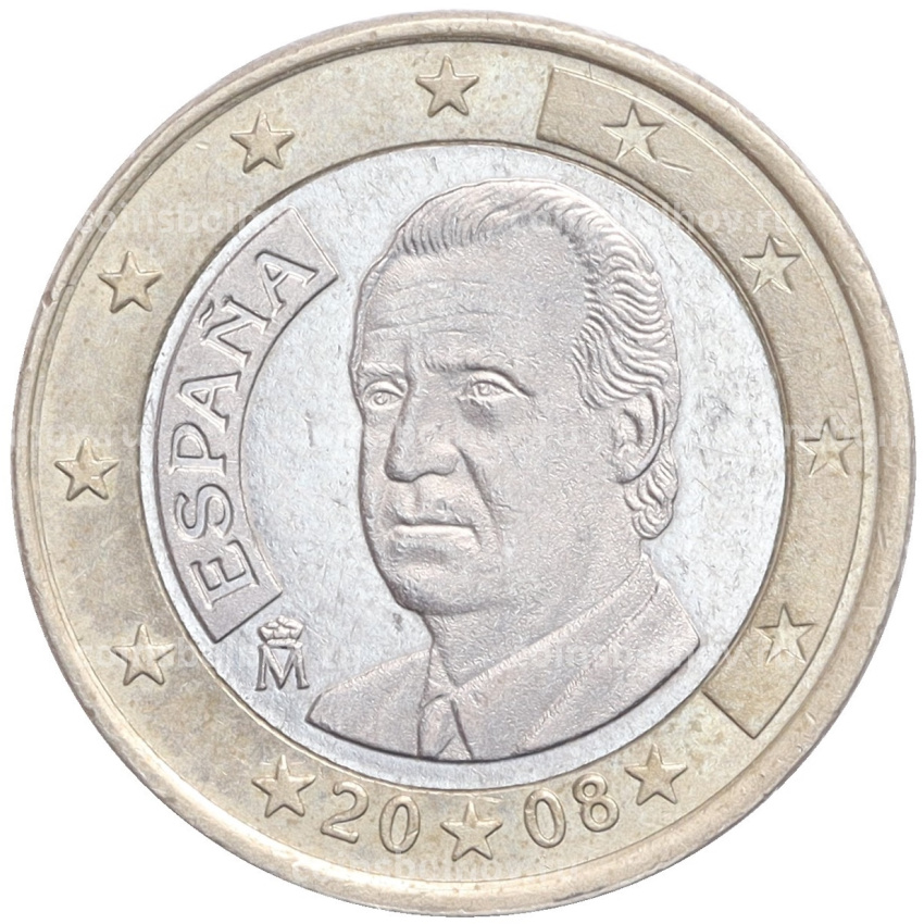 Монета 1 евро 2008 года Испания