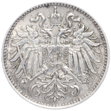 Монета 10 геллеров 1893 года Австрия (реверс)