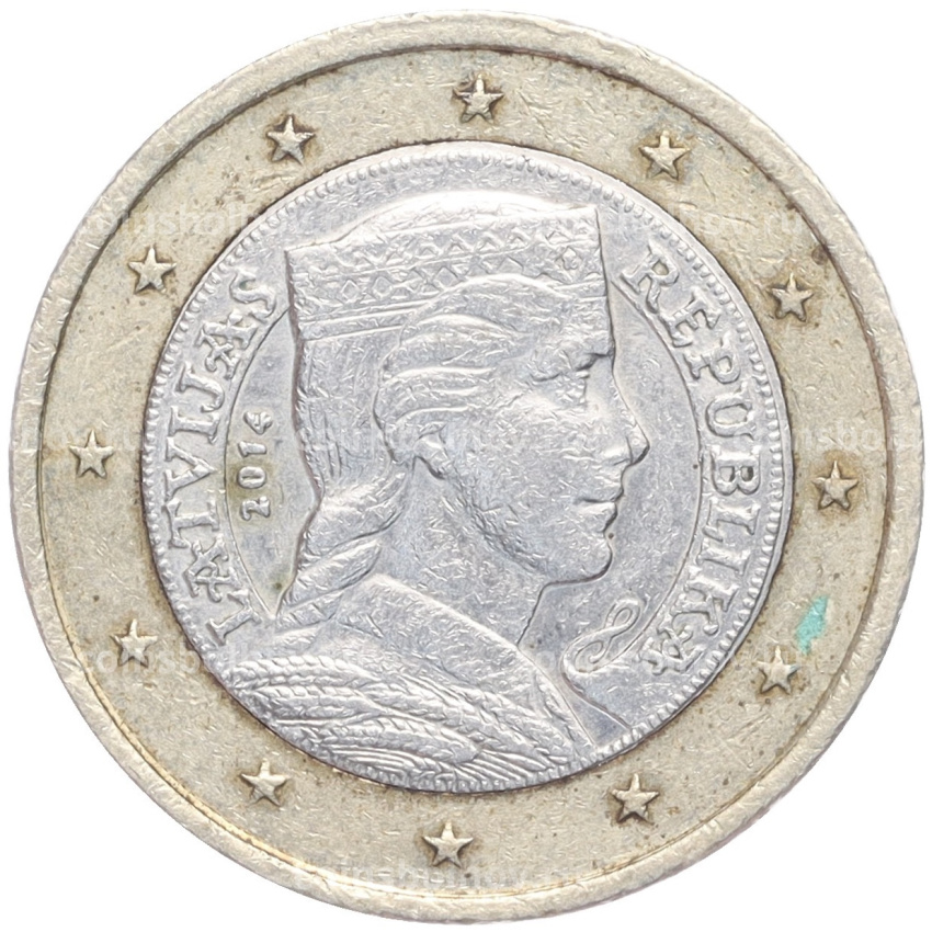 Монета 1 евро 2014 года Латвия