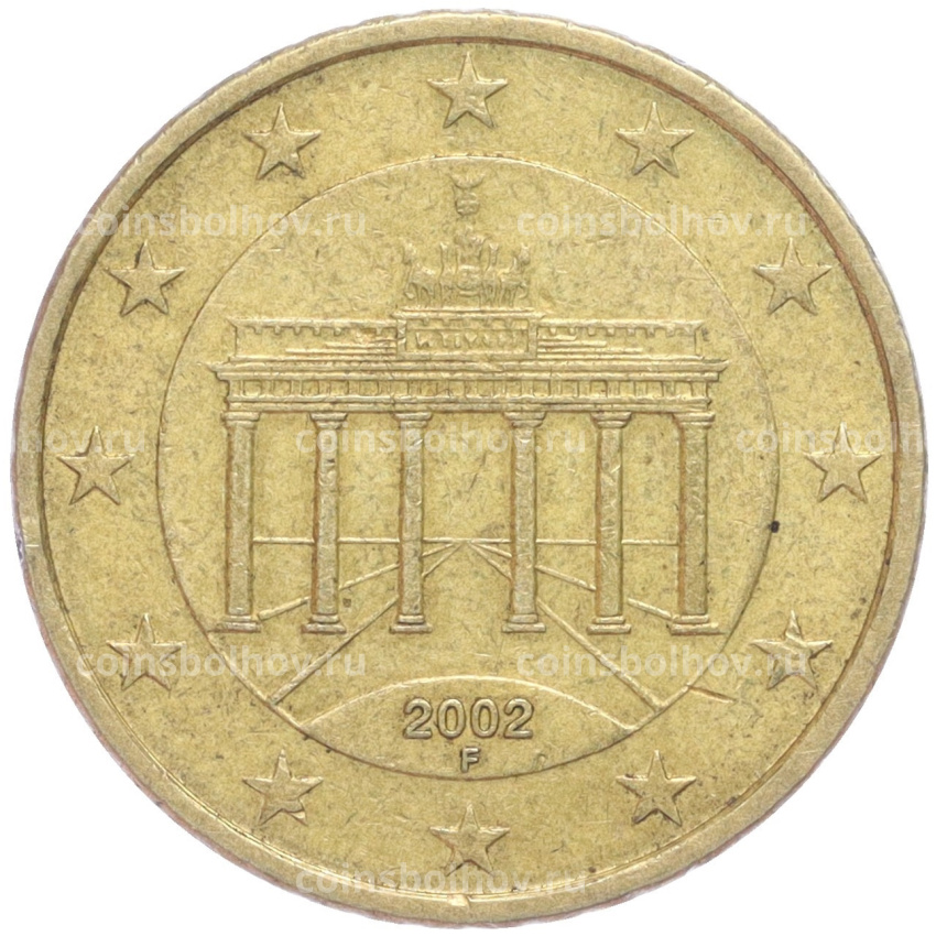 Монета 50 евроцентов 2002 года F Германия