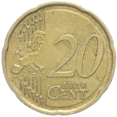 Монета 20 евроцентов 2014 года Латвия (реверс)