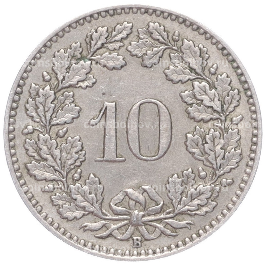 Монета 10 раппенов 1915 года Швейцария (вид 2)