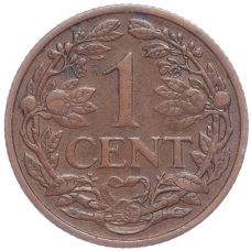Монета 1 цент 1913 года Нидерланды (реверс)