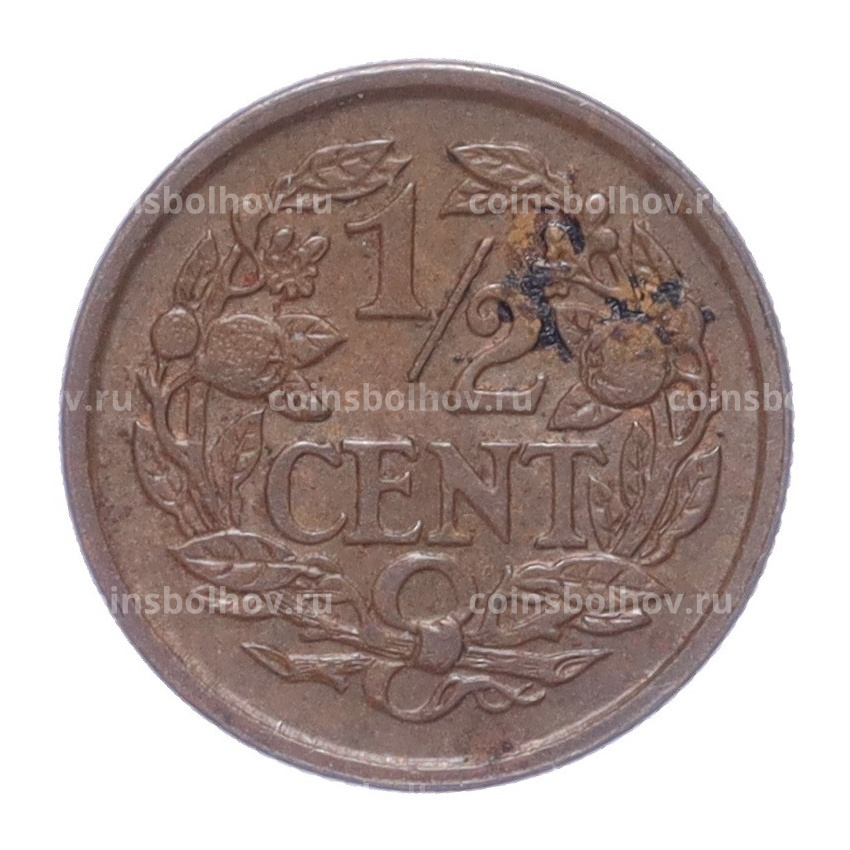 Монета 1/2 цента 1936 года Нидерланды (вид 2)