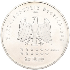 Монета 20 евро 2016 года Германия «175 лет Гимну Германии» (реверс)