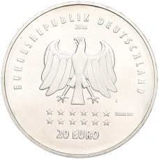 Монета 20 евро 2016 года Германия «175 лет Гимну Германии» (реверс)