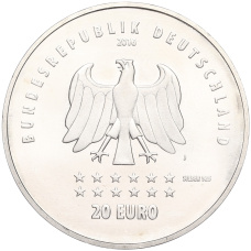 Монета 20 евро 2016 года Германия «175 лет Гимну Германии» (реверс)