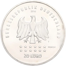 Монета 20 евро 2016 года Германия «175 лет Гимну Германии» (реверс)