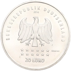 Монета 20 евро 2016 года Германия «175 лет Гимну Германии» (реверс)