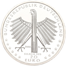 Монета 20 евро 2016 года Германия «125 лет со дня рождения Отто Дикса» (реверс)