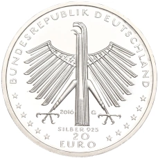 Монета 20 евро 2016 года Германия «125 лет со дня рождения Отто Дикса» (реверс)