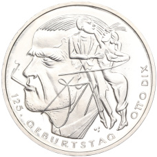 Монета 20 евро 2016 года Германия «125 лет со дня рождения Отто Дикса» (аверс)