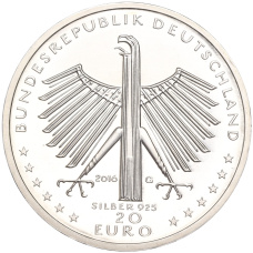 Монета 20 евро 2016 года Германия «125 лет со дня рождения Отто Дикса» (реверс)